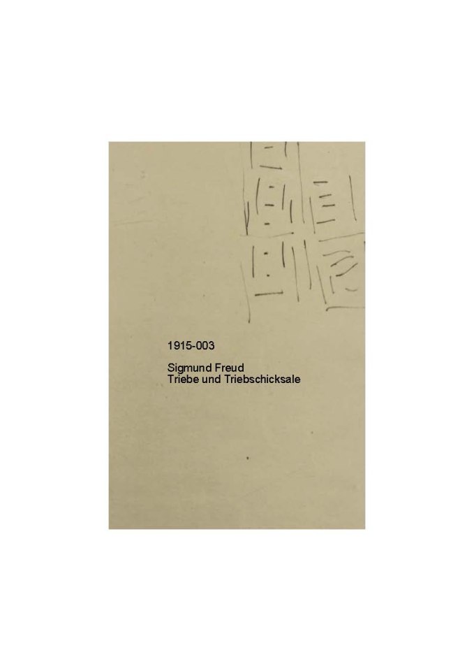 Sigmund Freud (1915-003): Triebe und Triebschicksale
